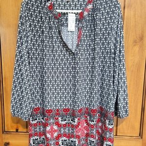 Dress Barn Women's Plus Size 3/4 Sleeve Top